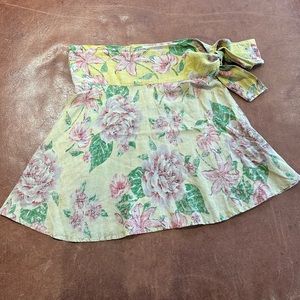 Onbe Skirt, Yellow Floral Print, Women's Small